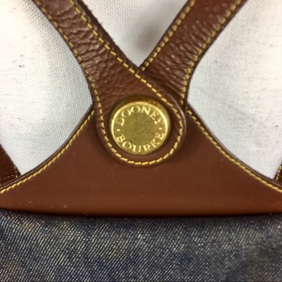 Dooney & Bourke Denim/Leather Backpack Authentic - Picture 2 of 8